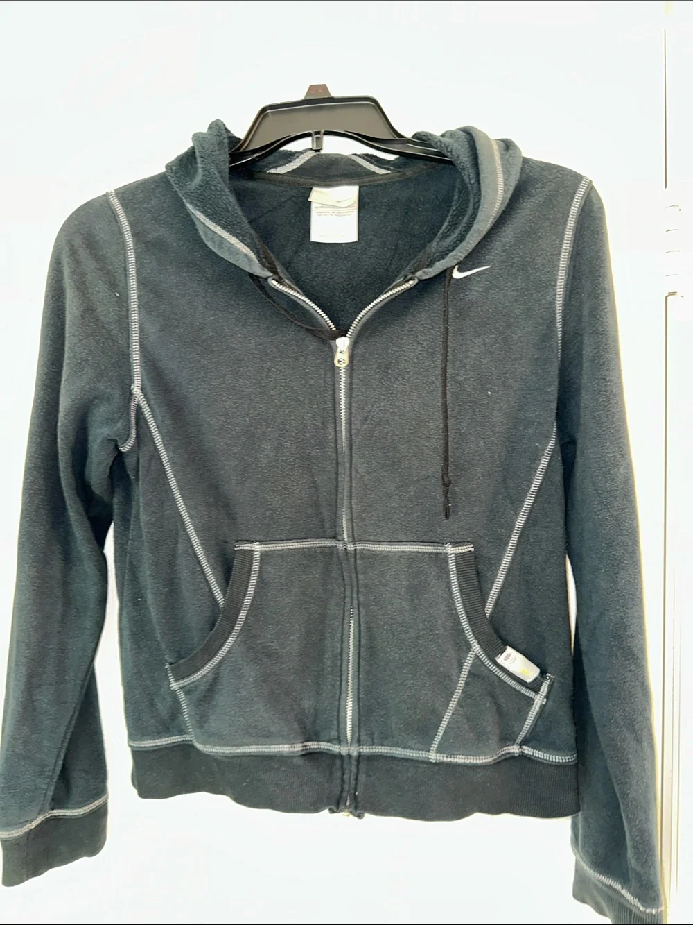 Nike Kids Charcoal Gray Full-Zip Hoodie Jacket